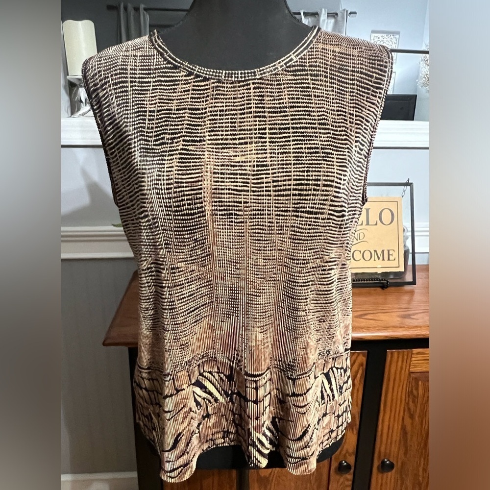 Plisse Accordion Crinkle Shell Top Women's EUC large